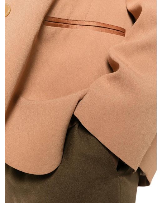 Forte_forte Natural Single-Breasted Peak-Lapel Blazer