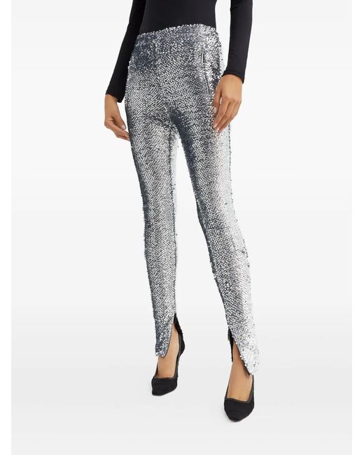 16Arlington Gray Sequin Split Trousers