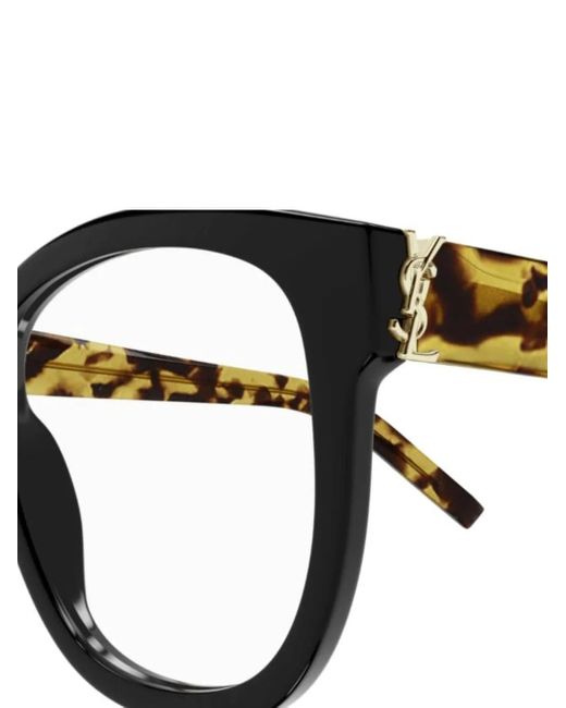 Saint Laurent Black Square-Frame Glasses