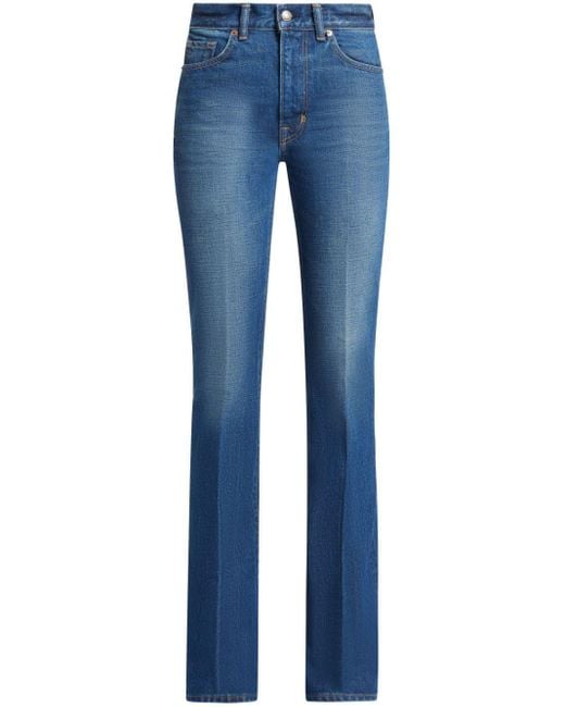 Tom Ford Blue Stonewashed Flared Jeans