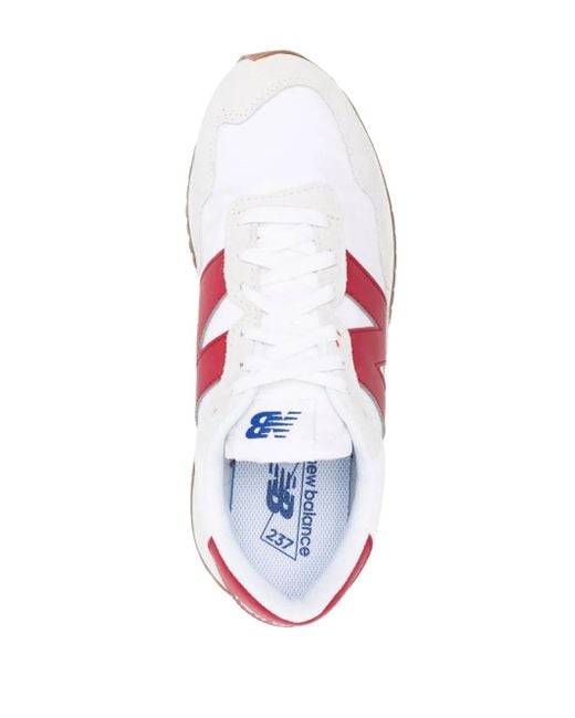 New Balance Pink Logo-Patch Lace-Up Sneakers for men