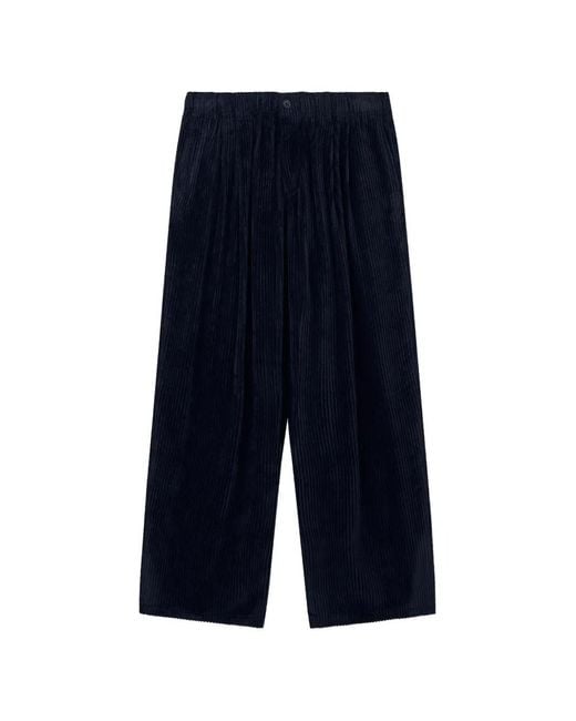 Giorgio Armani Blue Pleated Trousers for men