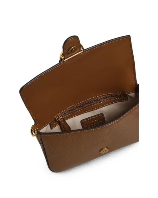 Pinko Brown Love Birds Leather Cross Body Bag