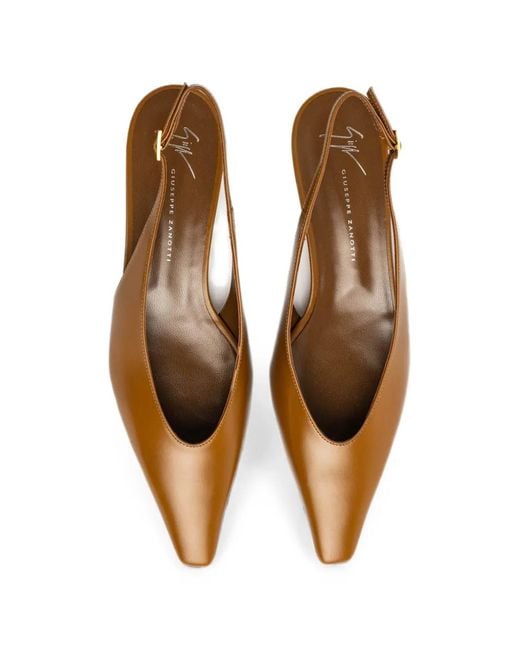 Giuseppe Zanotti Brown Muse Slingback Pumps