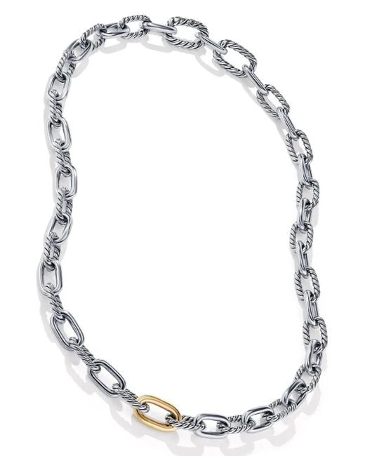 David Yurman White 18Kt And Sterling Dy Madison Chain Necklace (8.5Mm)