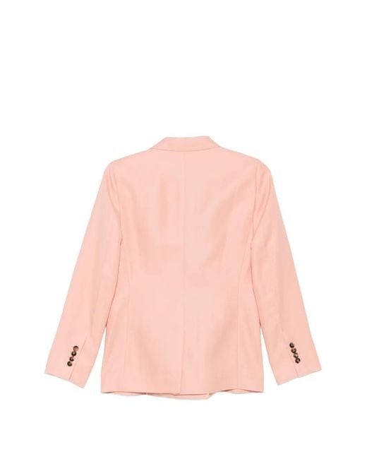 Alberto Biani Pink Double-Breasted Buttoned Blazer