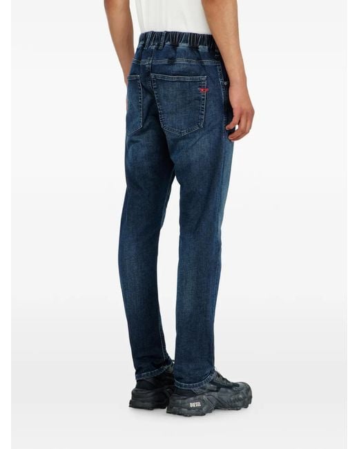 DIESEL Blue 2032 D-Krooley-Bw Joggjeans Straight-Leg Jeans for men