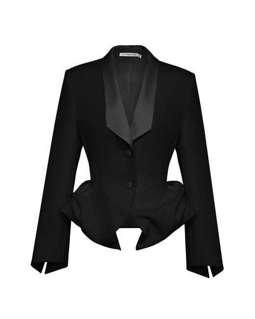 POST MERIDIEM Black Peplum Jacket