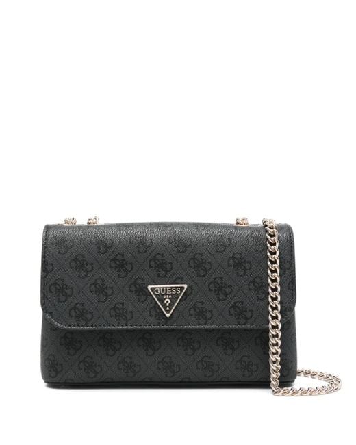 Guess Black Logo-Plaque Shoulder Bag
