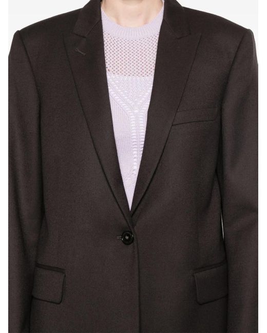 Stella McCartney Black Single-Breasted Wool Blazer