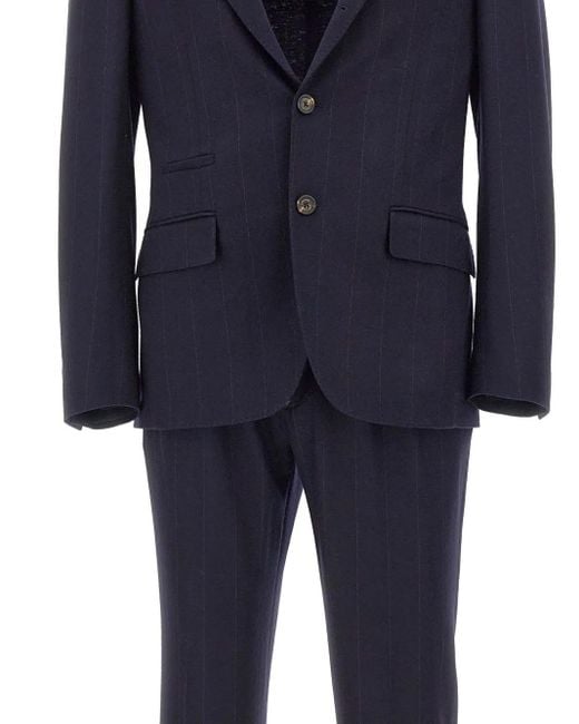 Eleventy Blue Pinstripe Suit for men