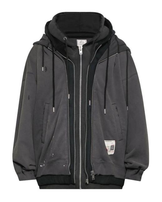Maison Mihara Yasuhiro Black Triple-Layered Hoodie for men
