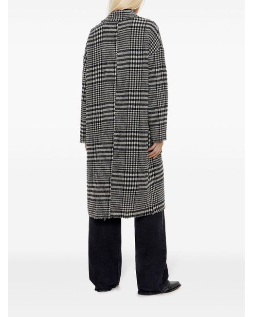 Bimba Y Lola Gray Checked Coat