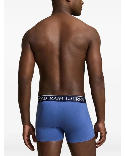 Polo Ralph Lauren Blue Polo Bear Trunks (Set Of Two) for men