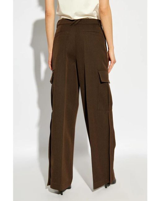Burberry Brown Straight Leg Cut Cargo Pants