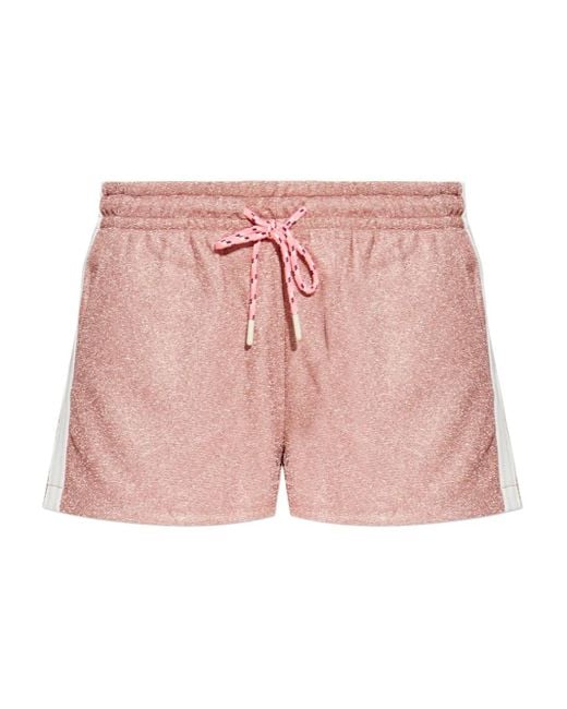 The Upside Pink Drawstring Side-Stripe Shorts