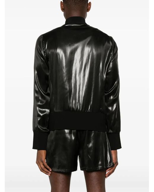 SAPIO Black Ciré-Effect Jacket