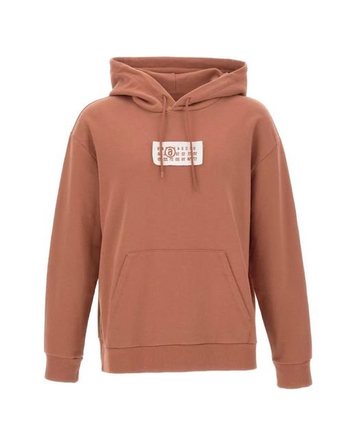 MM6 by Maison Margiela Orange Hoodie À Patch Logo for men