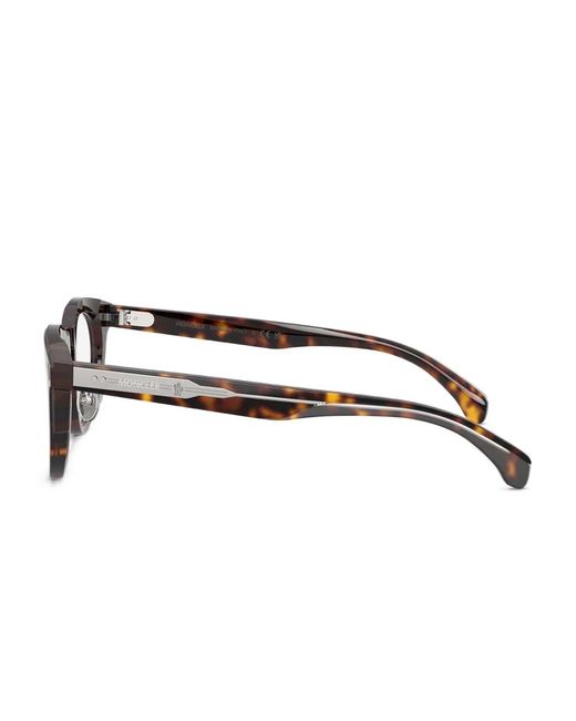 Moncler Brown Acetate Round-Frame Glasses
