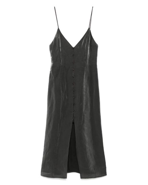 Robe Mi-Longue À Col V Alysi en coloris Black