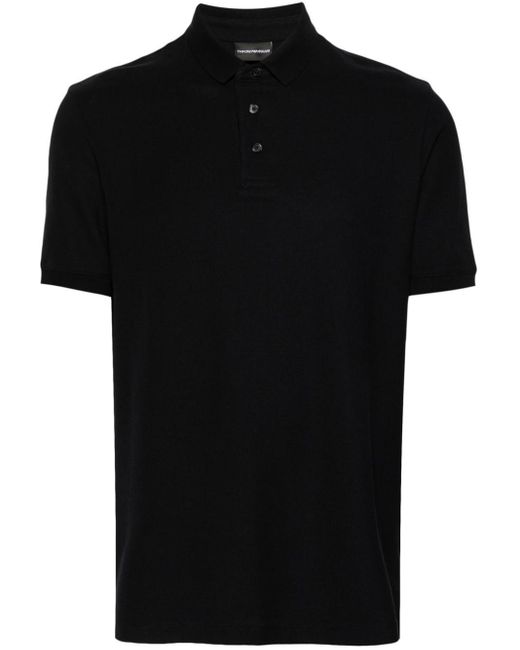 Emporio Armani Poloshirt aus Pikee in Black für Herren