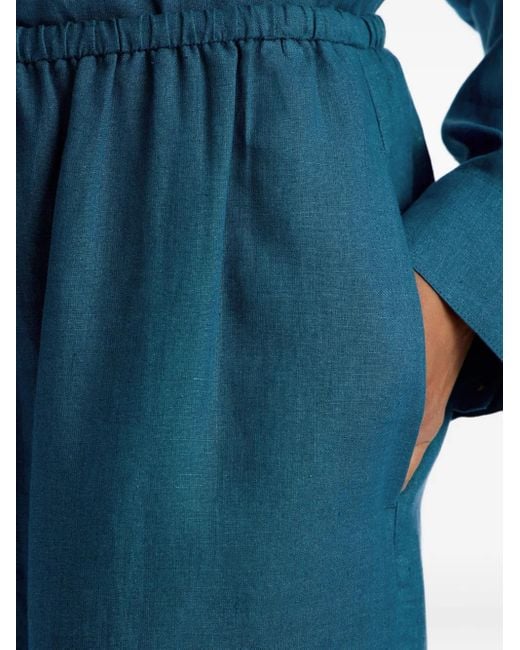 12 STOREEZ Delave リネンショートパンツ Blue
