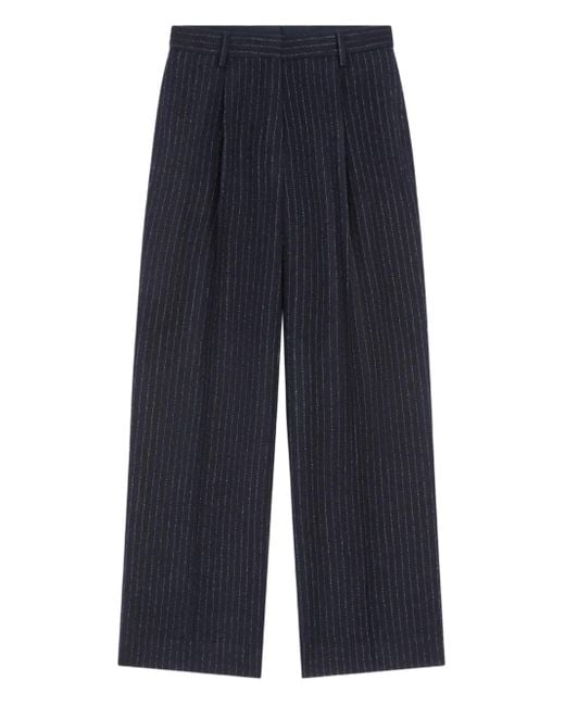 Dries Van Noten ストライプ パンツ Blue
