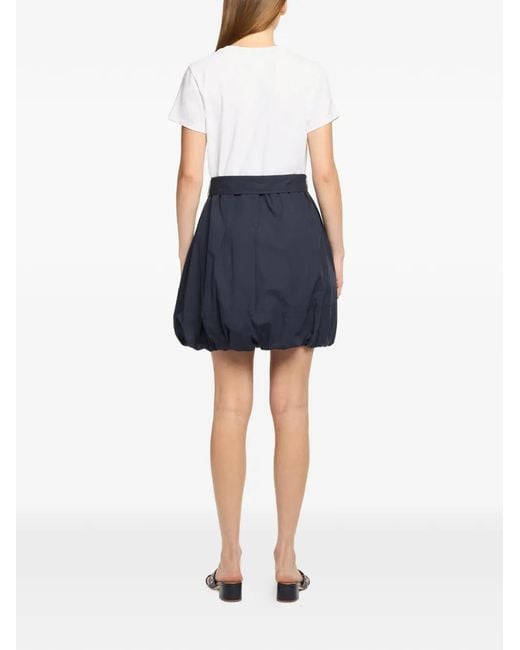 Cinq À Sept Blue Taylon Bow Mini Dress