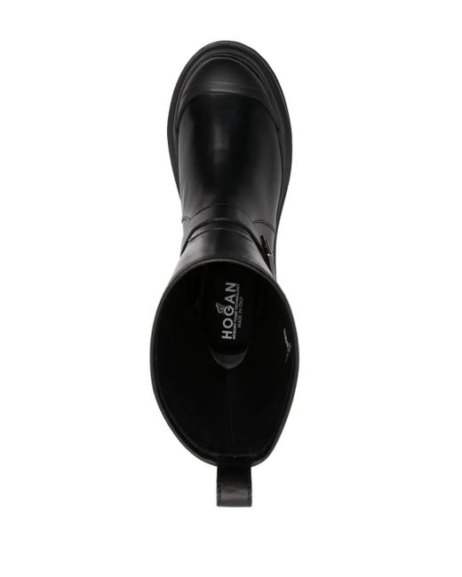 Hogan Black Stiefeletten Mit Logo-Schnalle 40Mm