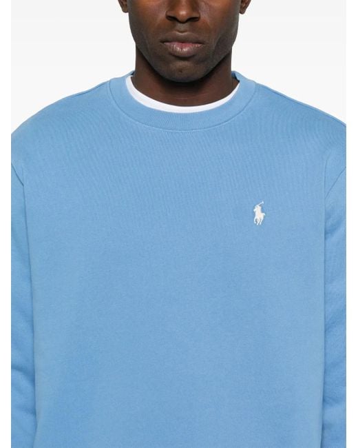 Polo Ralph Lauren Blue Polo Pony-Embroidered Sweatshirt for men