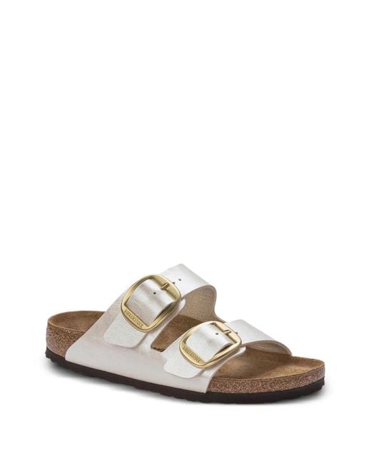 Birkenstock White Arizona Big Buckle Sandals