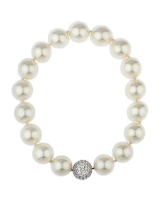 Fantasia by Deserio White Pearl Clasp Necklace