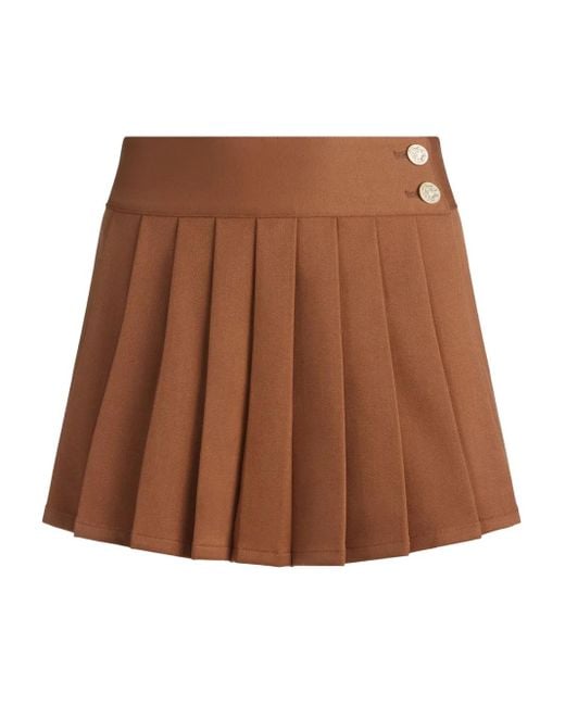 Alice + Olivia Noah Geplooide Skort Met Zijstreep in het Brown