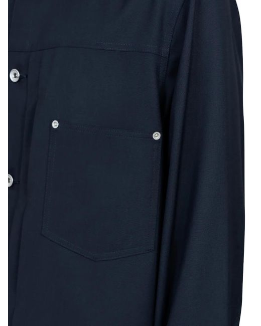 Sacai Blue Pleated Pocket Jacket for men