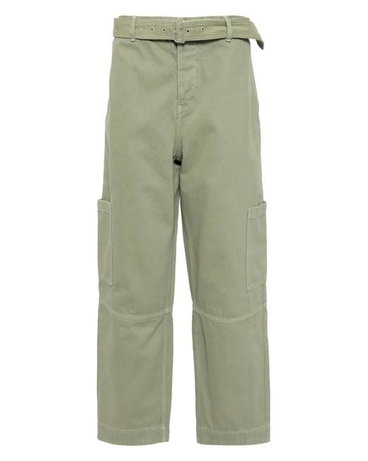 Maison Kitsuné Green Belted Utility Pants for men