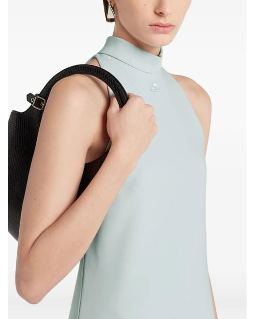 Courreges Blue Kleid mit Stehkragen