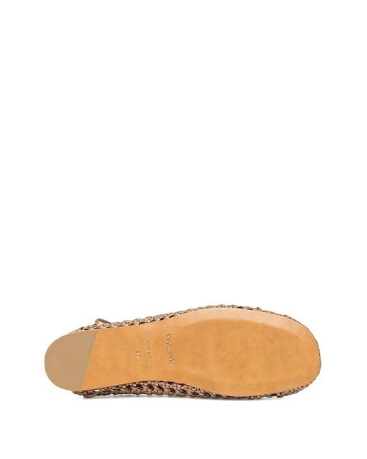 Forte Forte White Gewebte Ballerinas mit Schnürung