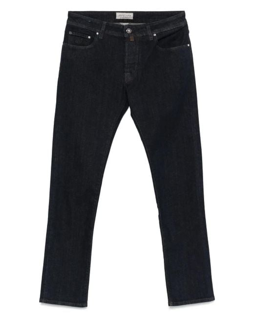 Jacob Cohen Blue Bard Button-Fly Jeans for men