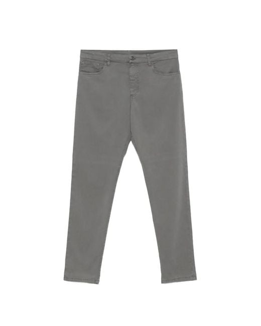 Canali Chino Mit Logo-Patch in Gray für Herren