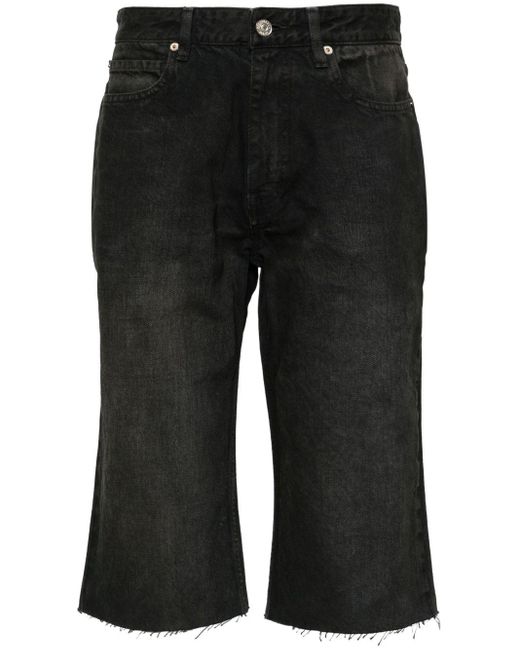 Balenciaga Gray Knielange Jeans-Shorts