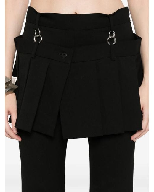 Detachable skirt flared trousers MEDEA de color Black