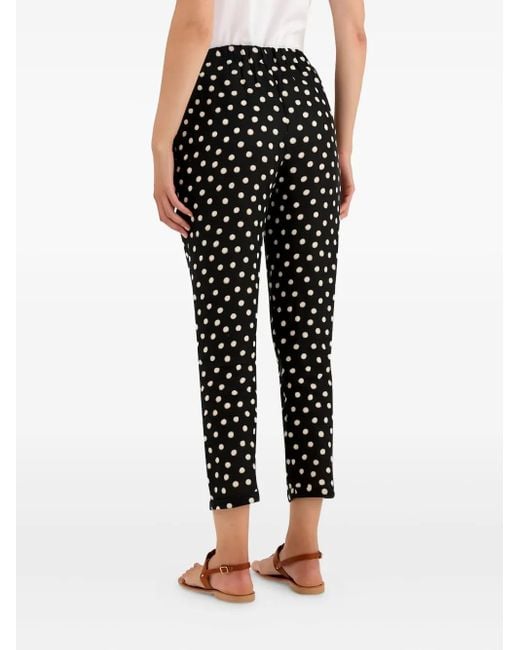 ROSSO35 Black Polka-dot pants