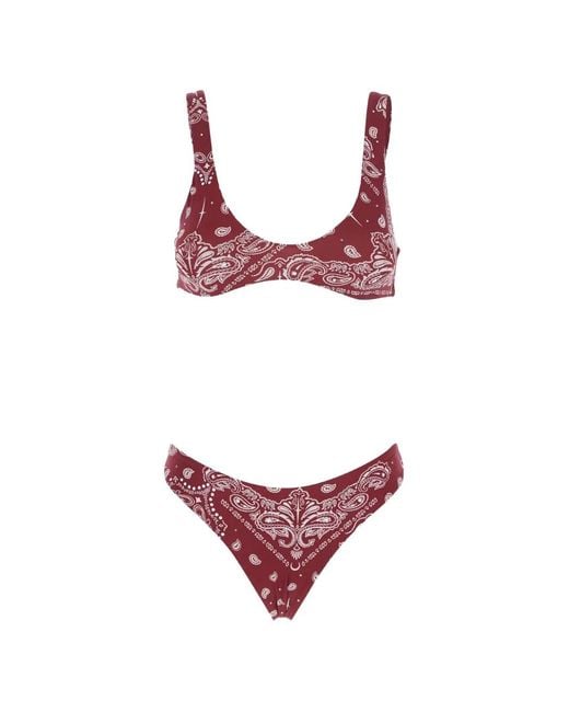 VENUJA Pink Paisley-Print Crystal-Embellished Bikini