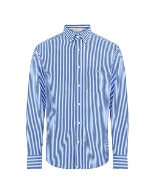 Gant Gestreept Overhemd in het Blue voor heren