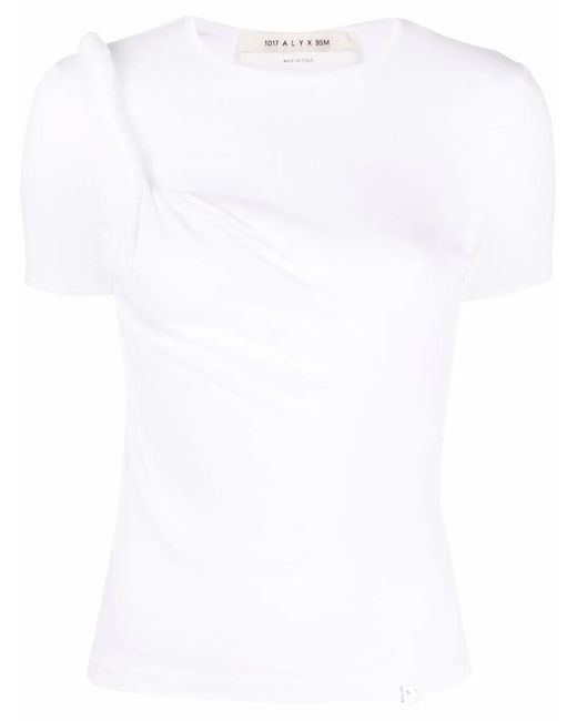 1017 ALYX 9SM White Asymmetric Twist T-Shirt