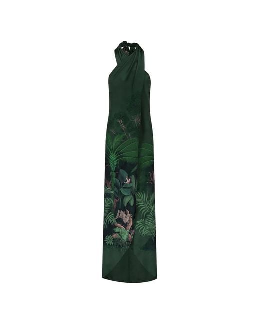 Johanna Ortiz Green Silent Water Floral-Pattern Top
