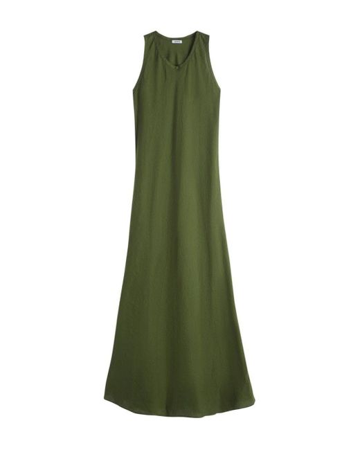 Aspesi Green A-line Linen Dress