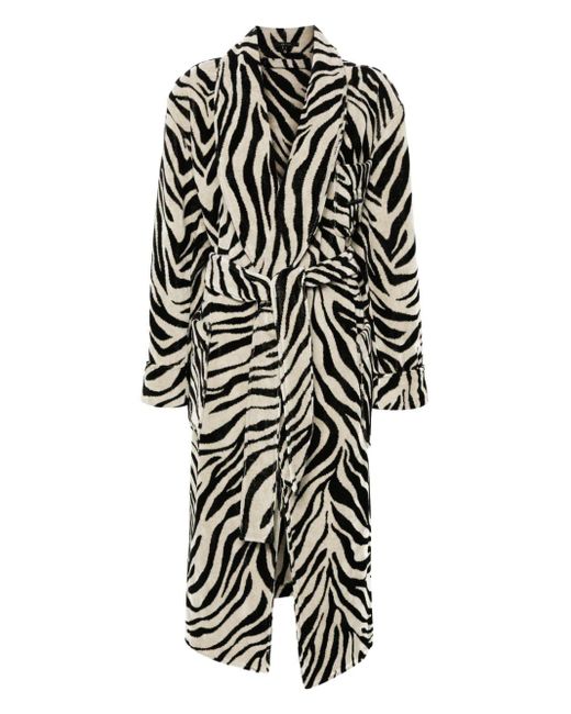 Hooded cotton bath robe di Tom Ford in White