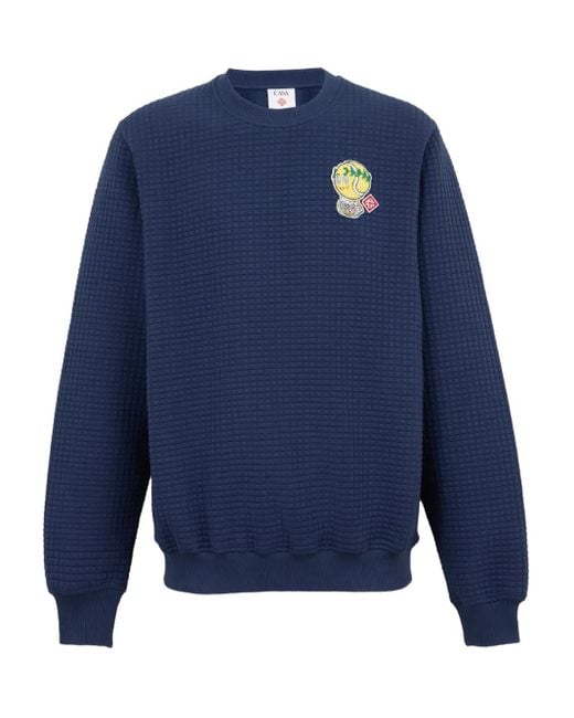 Casablanca Gestepptes Mascot Sweatshirt in Blue für Herren