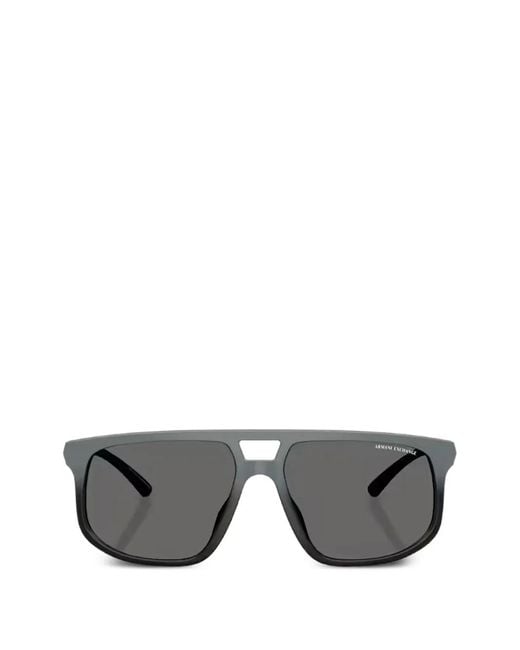 ARMANI EXCHANGE Gray Lunettes De Soleil À Monture Pilote for men